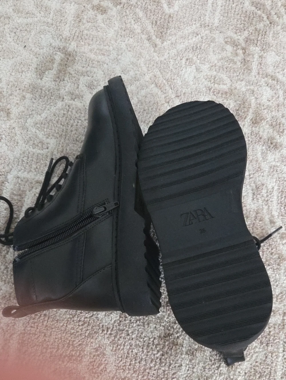 Zara Kids lace-up combat boots.Brand new